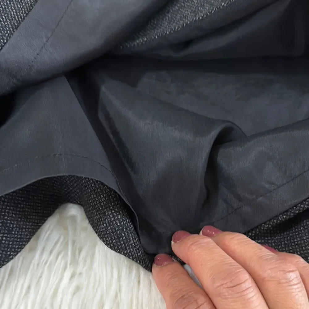 ANN TAYLOR Elegant Black Button-Down Skirt